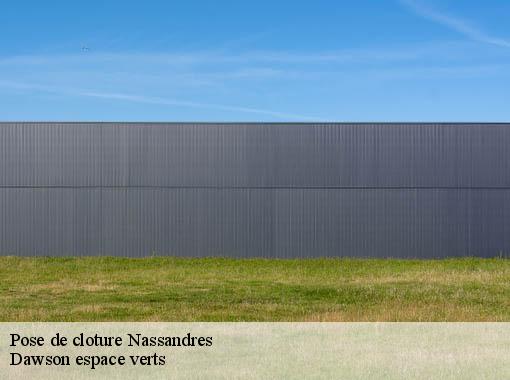 Pose de cloture nassandres-27550 Dawson espace verts