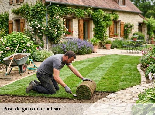 Pose de gazon en rouleau saint-aubin-le-vertueux-27300 Dawson espace verts